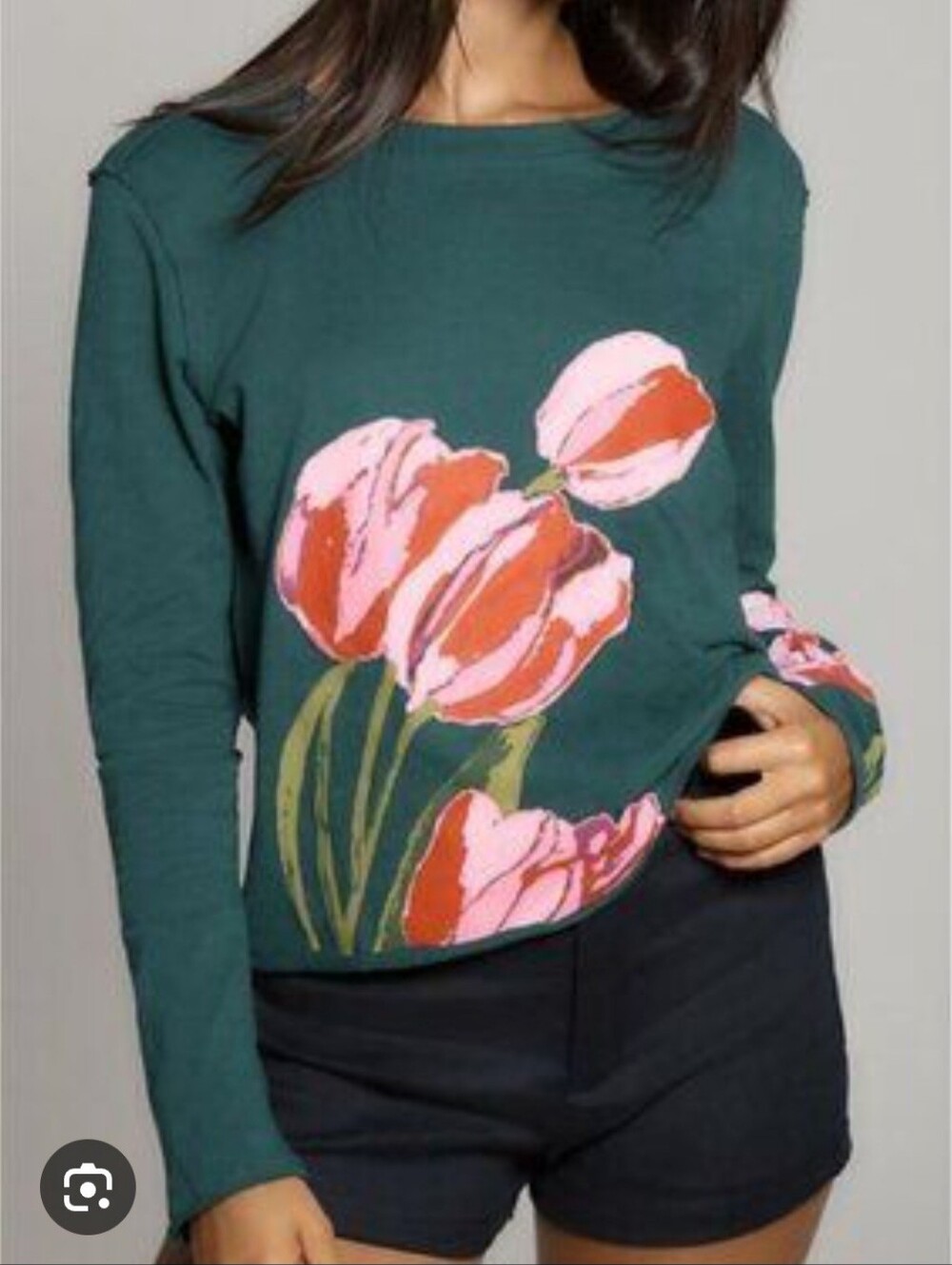 Maeve By Anthrologie - Floral Graphic Long-Sleeve Tee